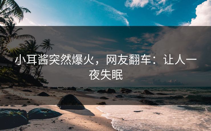 小耳酱突然爆火，网友翻车：让人一夜失眠
