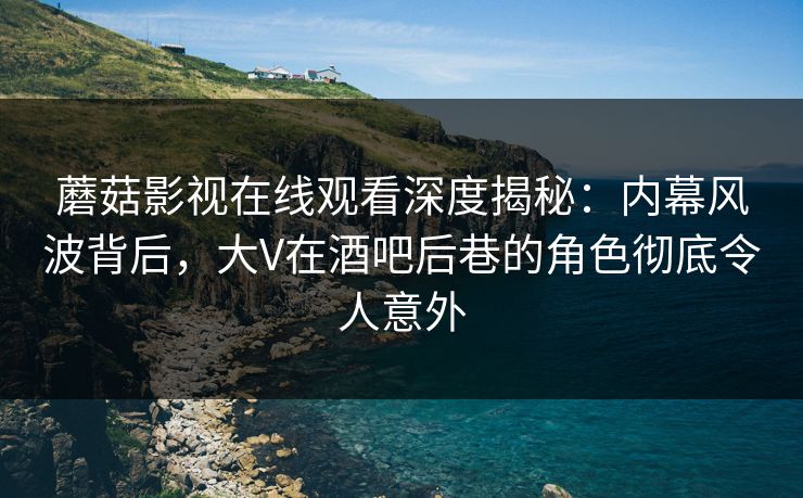 蘑菇影视在线观看深度揭秘：内幕风波背后，大V在酒吧后巷的角色彻底令人意外