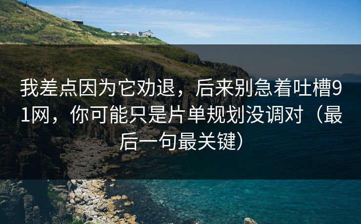 我差点因为它劝退，后来别急着吐槽91网，你可能只是片单规划没调对（最后一句最关键）